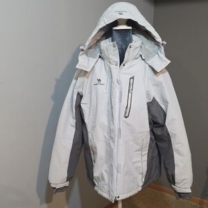 White and Gray Ski Jacket